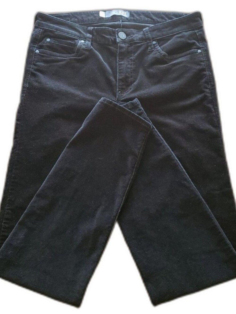 KUT from the Kloth Sz10 Diana Corduroy High Rise Skinny Black Pants Fall Winter - Picture 1 of 8